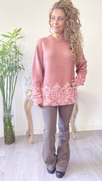 Jersey boho chic Aura rosa